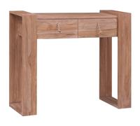 Vidaxl Table Console 90x35x75 Cm Bois De Teck Solide Brun
