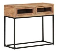 Vidaxl Table Console 90x35x76 Cm Bois D'acacia Massif Marron