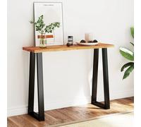 Vidaxl Table Console À Live Edge 110x35x80 Cm Bois D'acacia Solide Marron