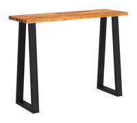 Vidaxl Table Console À Live Edge 110x35x80 Cm Bois D'acacia Solide Marron