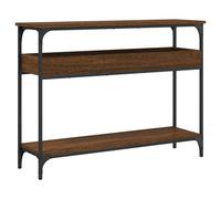 vidaXL Table console avec étagère, aspect chêne brun 100x29x75cm