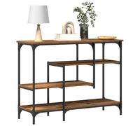 vidaXL Table console rectangulaire avec étagère Bois ancien – 100×35×75 cm, design moderne