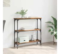 Vidaxl Table Console Avec Étagère Bois Ancien 75 X 22.5 X 75 Cm