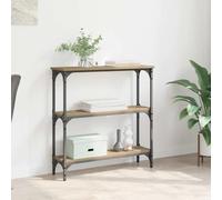 vidaXL Table console avec étagère chêne artisanal 75 x 22.5 x 75 cm