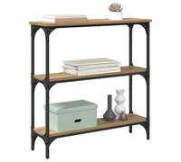 vidaXL Table console avec étagère chêne artisanal 75 x 22.5 x 75 cm