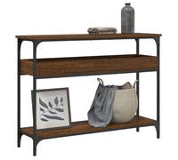 vidaXL Table console avec étagère chêne marron 100x29x75 cm 837721