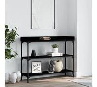 vidaXL Table console avec étagères noir 100x30x80 cm 837807