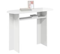 vidaXL Table Console avec Stockage Blanc Brillant 100 x 39,5 x 75 cm, Table d'appoint, Console Moderne pour Salon, Meuble étroit, déco Pratique, Rangement Polyvalent