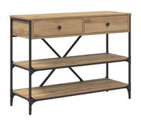 vidaXL Table Console avec tiroir avec étagère Autre chêne Artisanal, Table de Console Moderne, Design Industriel, tiroirs en Bois, Rangement étroit, pièce d'accent Fonctionnelle