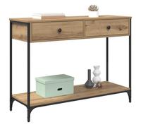 vidaXL Table console Chêne artisanal 100x34,5x75 cm avec tiroir, design industriel
