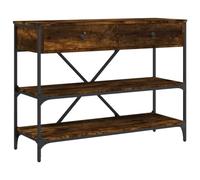 Vidaxl Table Console Avec Tiroirs Et ¿¿Tag¿¿Res Ch¿ºne Fum¿¿ Multicolore