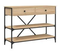 vidaXL Table console avec tiroirs et étagères chêne sonoma 833404