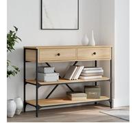 vidaXL Table console 833404 avec tiroirs et étagères chêne sonoma