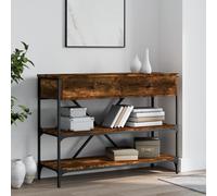 Vidaxl Table Console Avec Tiroirs Et ¿¿Tag¿¿Res Ch¿ºne Fum¿¿ Multicolore