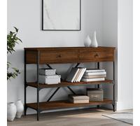 Vidaxl Table Console Avec Tiroirs Et ¿¿Tag¿¿Res Ch¿ºne Marron Multicolore