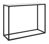 vidaXL Table console Blanc 100x35x75 cm Verre trempé