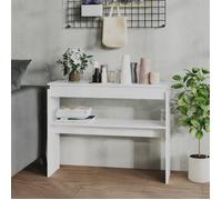 vidaXL Table console bois contreplaqué blanche 102x30x80 cm murale lot 1