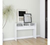 Vidaxl Table Console Blanc 105x30x80 Cm Aggloméré