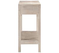 vidaXL Table console blanc 110x35x75 cm bois massif mangue