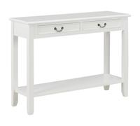 Table console Blanc 110x35x80 cm Bois blanc G