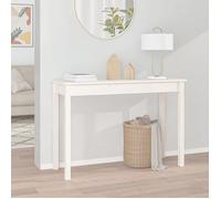 vidaXL Table console 814240 Blanc 110x40x75 cm Bois massif de pin