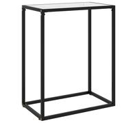 Vidaxl Table Console Blanc 60x35x75 Cm Verre Trempé Blanc