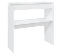 vidaXL Table Console, Bout de Canapé, Table d'Appoint, Meuble de Salon Salle de Séjour Entrée Couloir Intérieur, Blanc 80x30x80 cm Bois d'Ingénierie
