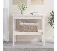 vidaXL Table console Blanc 80x40x75 cm Bois de pin solide 814305