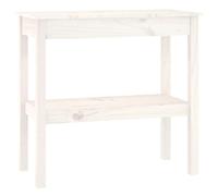 vidaXL Table console Blanc 80x40x75 cm Bois de pin solide