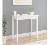 vidaXL Table console Blanc 80x40x75 cm Bois massif de pin 814245