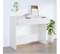 vidaXL Table console Blanc 90x36x75 cm Bois d'ingénierie 811331