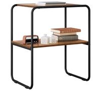 vidaXL Table Console Bois Ancien 60 x 42,5 x 70 cm Bois d'ingénierie, Table de Rangement Moderne 2 Niveaux, Console d’entrée, Accent de Salon, Gain d’Espace avec Cadre en Acier