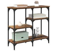 vidaXL Table console Bois Ancien 80 x 29 x 75 cm Bois d'ingénierie, Table Console Industrielle, Rangement Étroite, Étagère Moderne, Gain de Place, Mobilier Contemporain