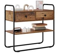vidaXL Table Console Bois Ancien 80 x 40 x 75 cm Bois d'ingénierie, Table Console Moderne, entrée ou Salon, pièce d'accent stylée, Rangement Pratique et Polyvalent
