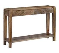 vidaXL Table Console Bois de Manguier Massif Table d'Appoint Table Auxiliaire Brun G