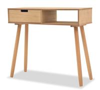 Table Console Bois de Pin Massif 80x30x72 cm Marron