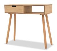 vidaXL Table console Bois de pin massif 80 x 30 x 72 cm Marron