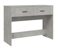 vidaXL Table Console, Bout de Canapé avec 2 Tiroirs, Table d'Appoint avec Rangement Entrée Salle de Séjour, Moderne, Gris Béton Bois d'Ingénierie