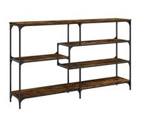 vidaXL Table Console, Bout de Canapé avec 6 Pieds Réglables, Table d'Appoint Entrée Salon Couloir, Industriel, Chêne Fumé Bois d'Ingénierie