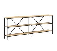 vidaXL Table console chêne sonoma 200x30x75cm bois d'ingénierie et fer832859 Marron G