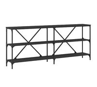 Vidaxl Table Console Noir 180x30x75 Cm Bois D'ingénierie Et Fer Multicolore
