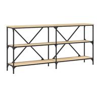 Vidaxl Table Console Chêne Sonoma 160x30x75cm Bois D'ingénierie Et Fer Multicolore