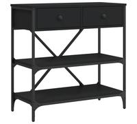 vidaXL Table console noir 75x34,5x75 cm bois d'ingénierie 833408 Noir G