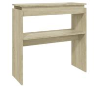 vidaXL Table Console, Bout de Canapé, Table d'Appoint, Meuble de Salon Salle de Séjour Entrée Couloir, Chêne Sonoma 80x30x80 cm Bois d'Ingénierie