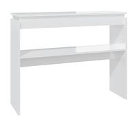 vidaXL Table Console, Bout de Canapé, Table d'Appoint, Meuble de Salon Salle de Séjour Entrée Couloir Intérieur, Blanc Brillant Bois d'Ingénierie