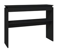 vidaXL Table Console, Bout de Canapé, Table d'Appoint, Meuble de Salon Salle de Séjour Entrée Couloir Intérieur, Noir Bois d'Ingénierie
