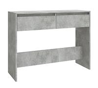 vidaXL Table Console, Bout de Canapé, Table d'Appoint, Meuble de Salon Salle de Séjour Entrée Couloir Intérieur, Gris Béton Bois d'Ingénierie