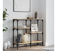 Vidaxl Table Console Ch¿ºne Sonoma 80x29x75 Cm Bois D'ing¿¿Nierie Marron