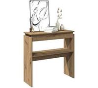 vidaXL Table console chêne artisanal 102x30x80 cm bois d'ingénierie, bout de canapé/entrée