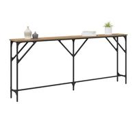 vidaXL Table console chêne artisanal 180×23×75 cm Bois aggloméré et métal Style industriel